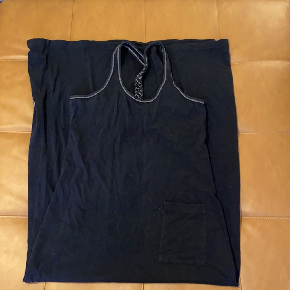 Lole long black fitted organic cotton dress
